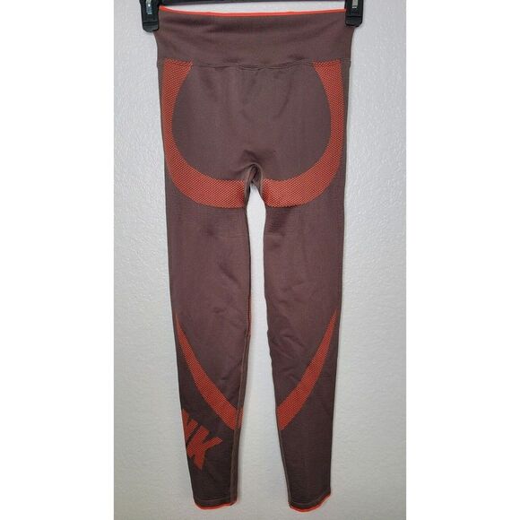 Victoria Pink Active Seamless Tight Legging Pop Dot Brown Orange Size M - A16 - Picture 5 of 10